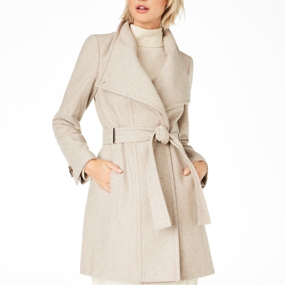 Calvin Klein Women's Cream Pea Coat